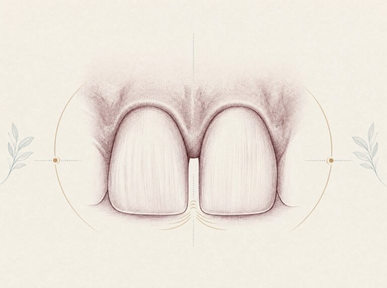 Diastema (diş aralığı) — bilimsel illüstrasyon
